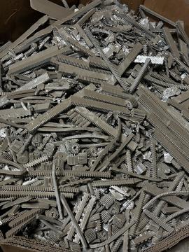 Efficient Scrap Metal Recycling Process Showcasing Metal Shavings and Strips