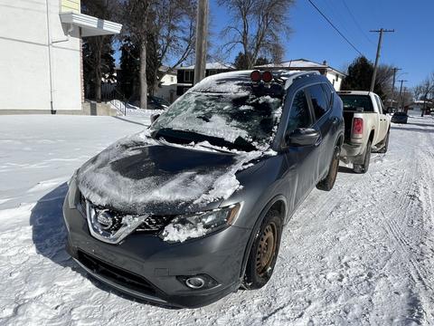 Snow-Covered SUV Ready for Scrap Metal Recycling